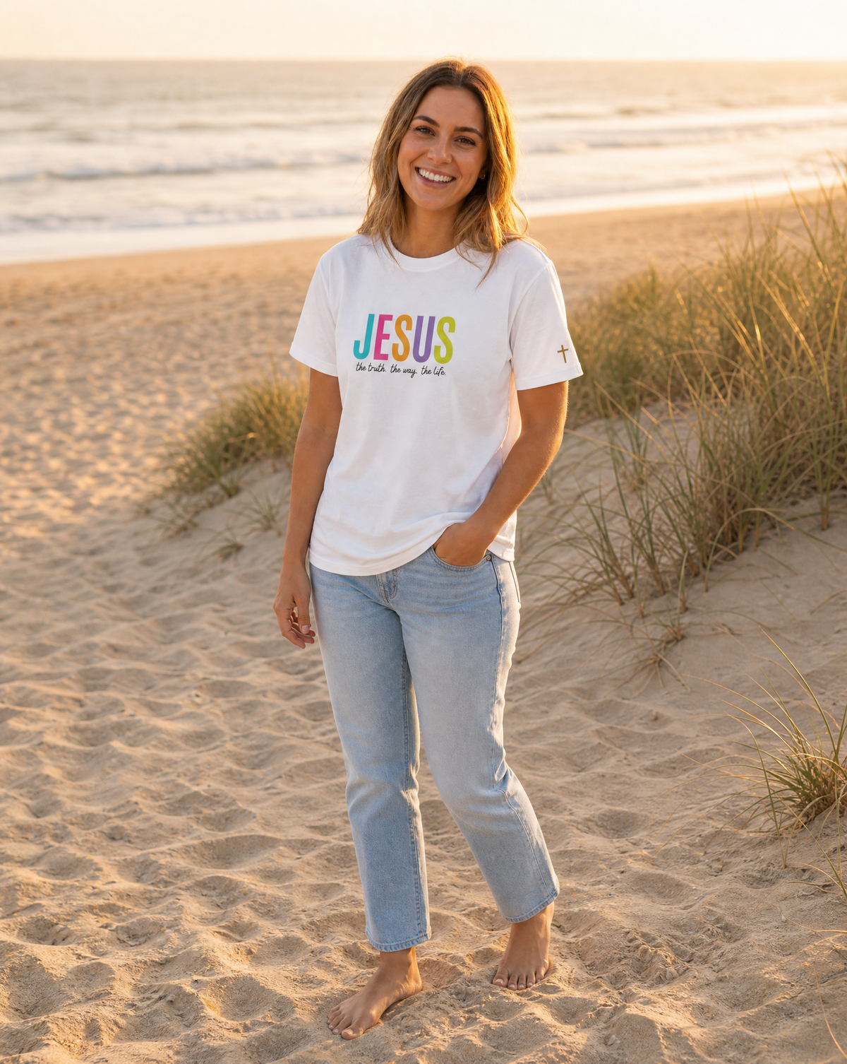 Jesus The Truth The Way The Life Organic Cotton Tee