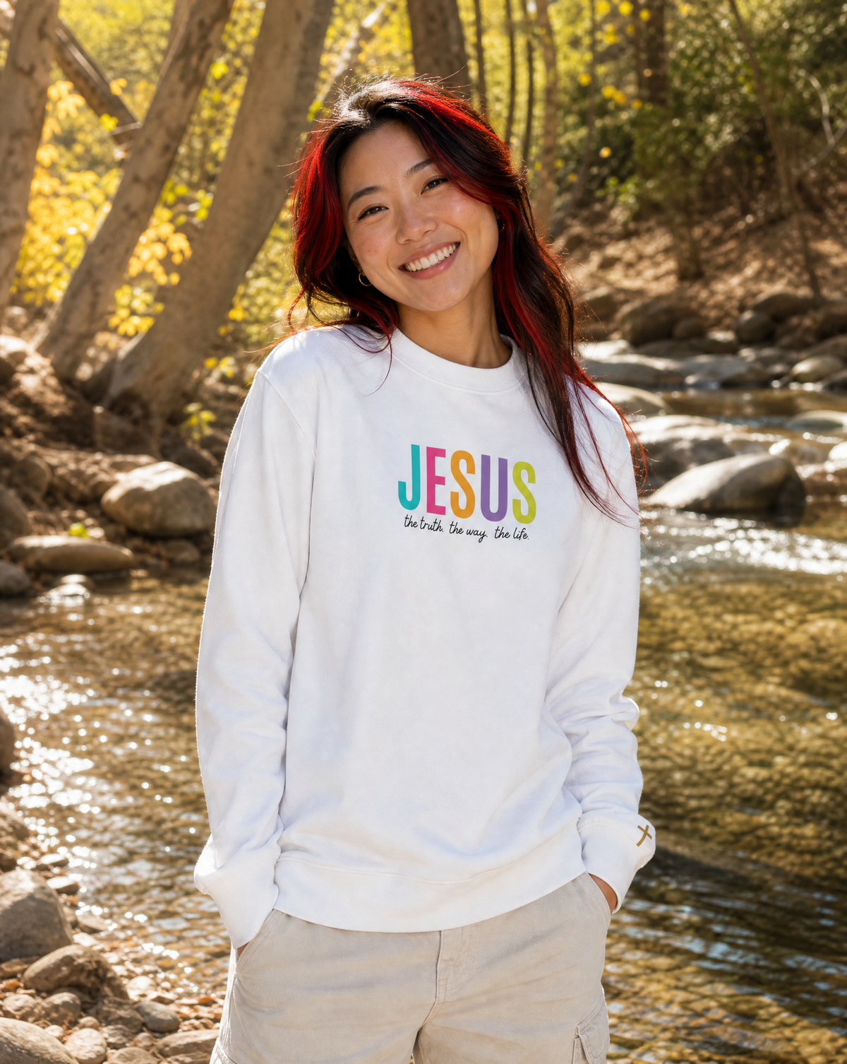 Jesus - The Truth. The Way. The Life., Printed Sweatshirt
